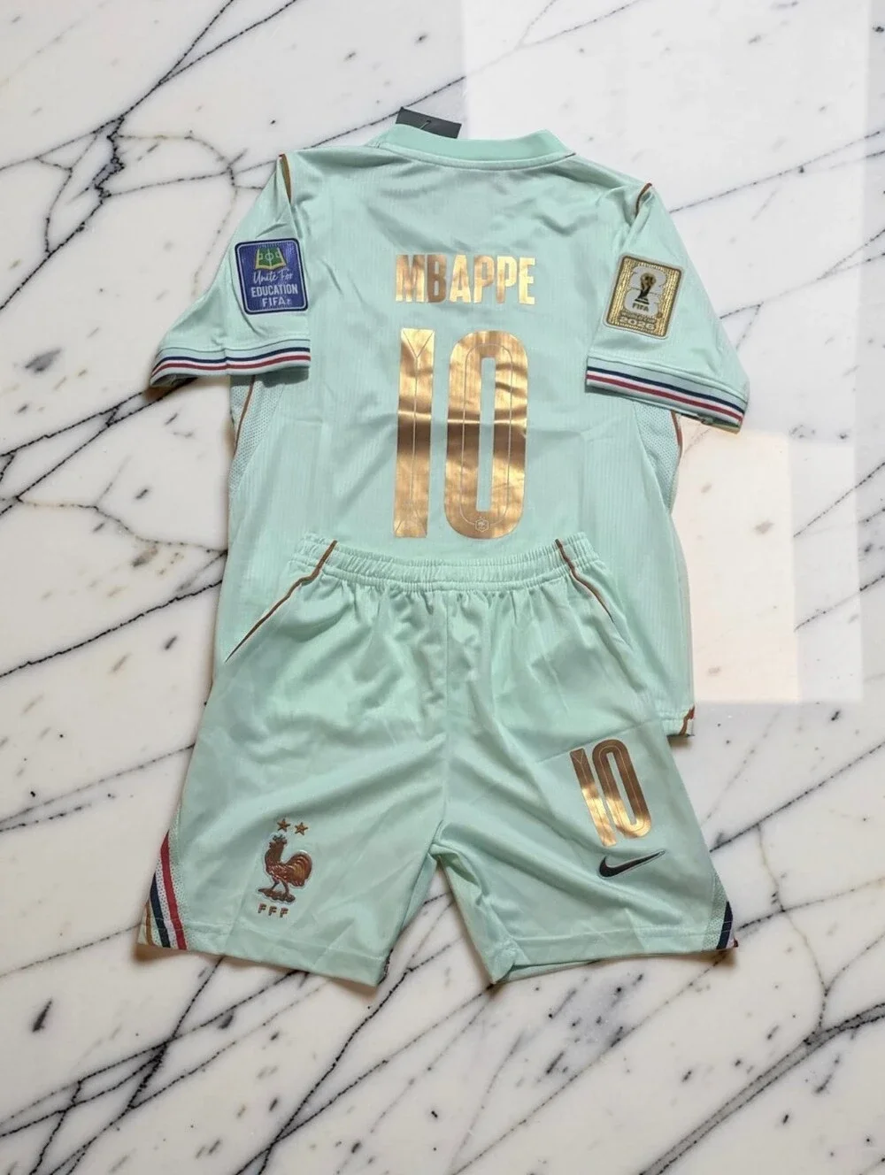Mbappe France 2026 World Cup Away Kids Jersey Shorts Set